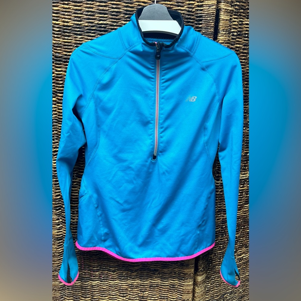 New Balance Vibrant Blue Half-Zip Pullover- Womens Medium